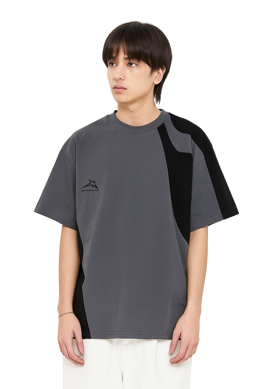 Round neck casual T shirt #R0008