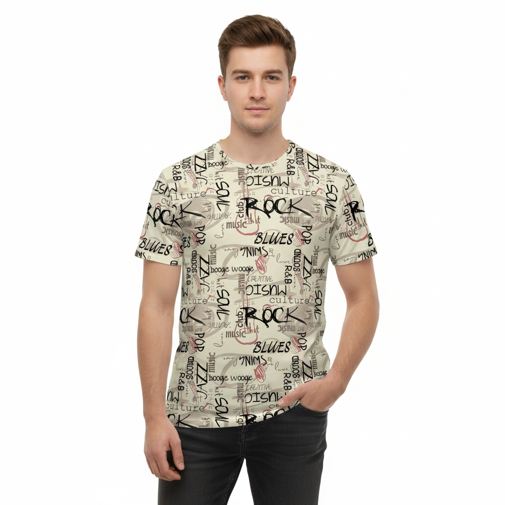 Round neck casual T shirt #R0022