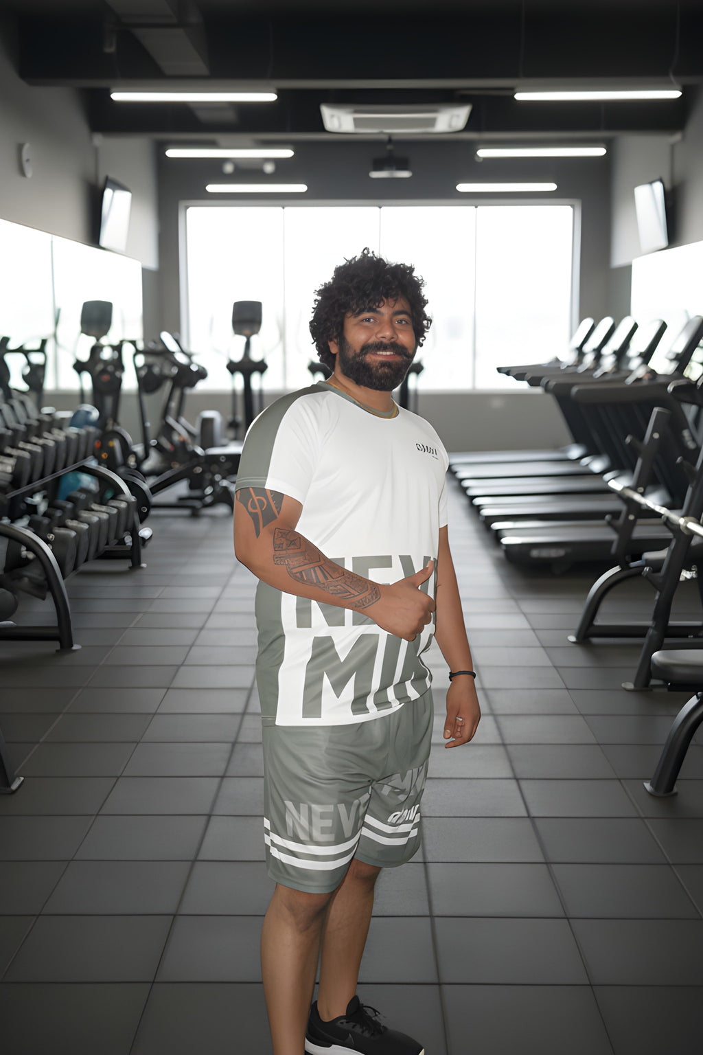 NEVER MIND Round neck casual T shirt #R0001